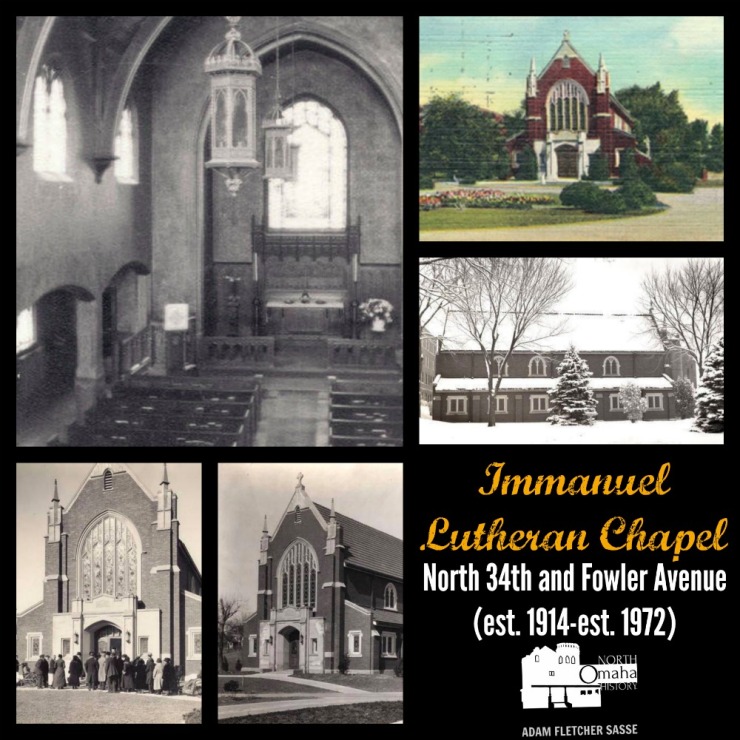 Immanuel Lutheran Chapel, N. 34th and Fowler, North Omaha, Nebraska