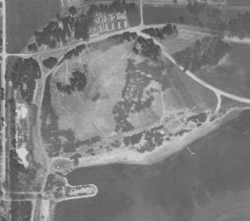Omaha Municipal Beach 1940 aerial pic Omaha Nebraska