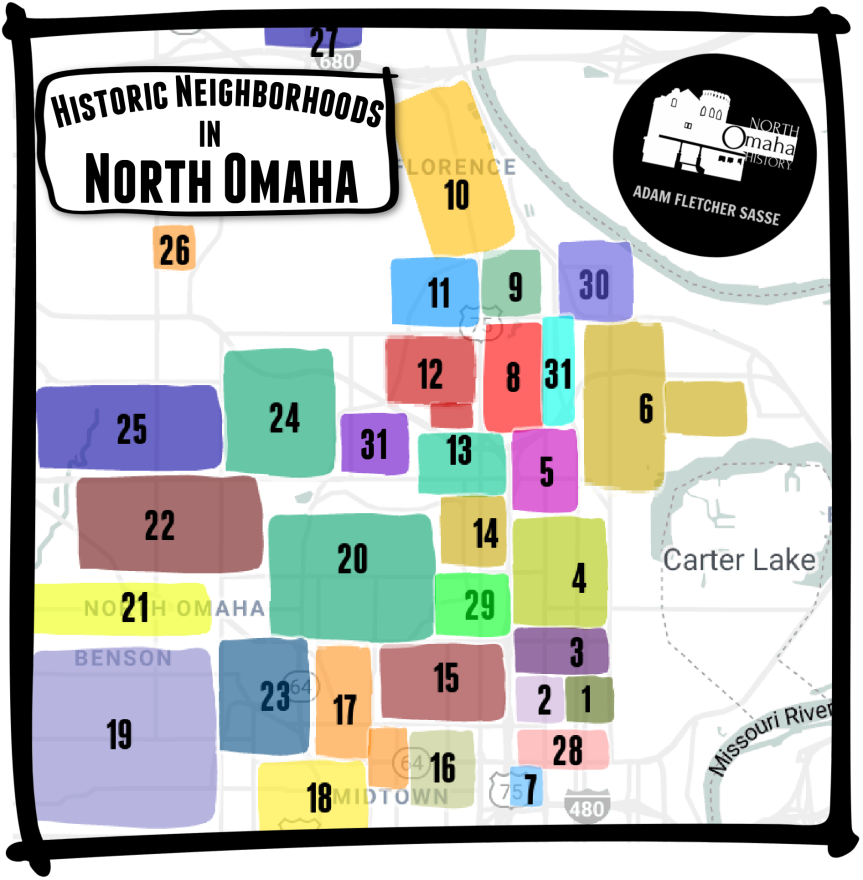 Historic neighborhoods in North Omaha by Adam Fletcher Sasse for NorthOmahaHistory.com.