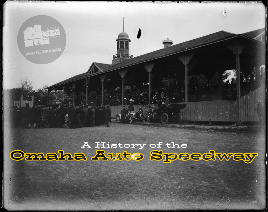 This is a photo of the grandstands at the Omaha Auto Speedway, circa 1917. The pic is courtesy of the State Historical Society of Missouri.