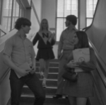 Students in a stairwell at North in 1971.