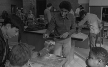 Students in a shop class at North in 1971.