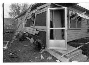 John Duprey's house, 6066 Buckingham Avenue, Omaha, Nebraska, bombed on April 7, 1972.