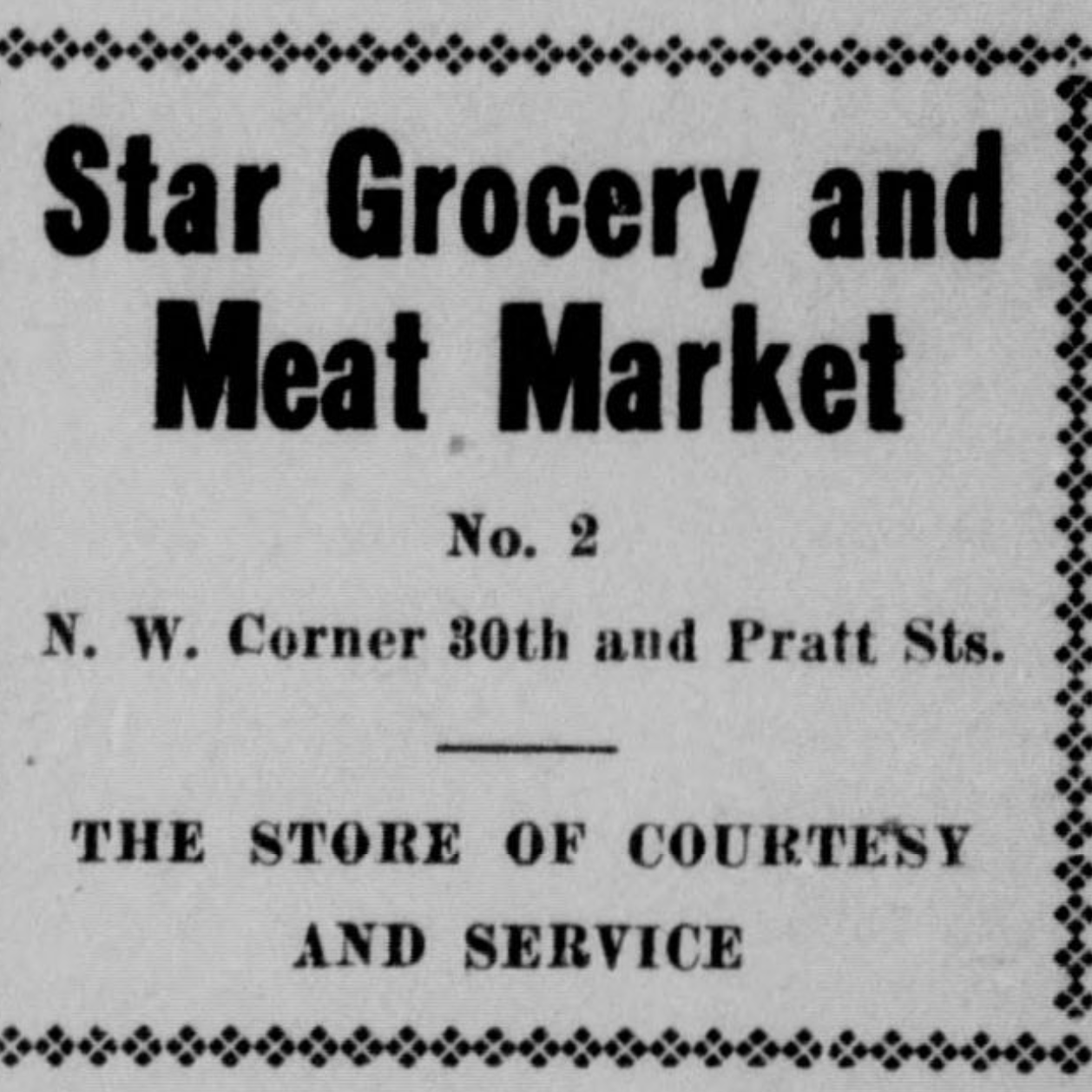 Star Grocery and Meat Market, North 30th and Pratt Street, North Omaha, Nebraska