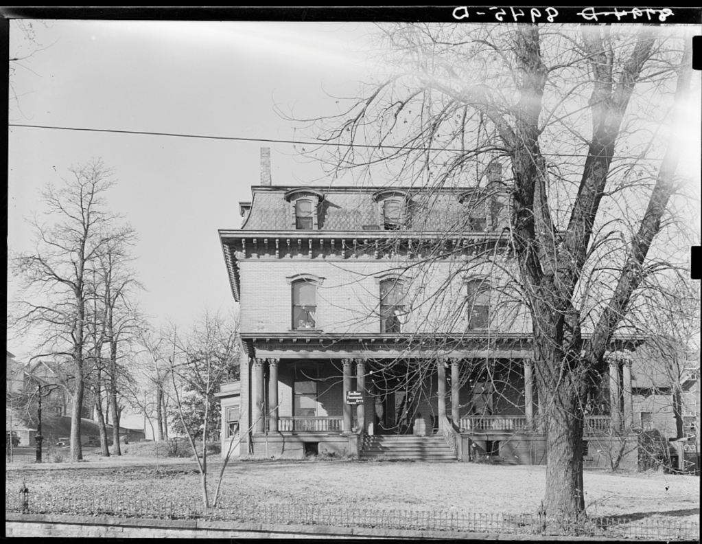 This is a 1938 pic of the Count Creighton House, then privately owned as a rental house. Pic courtesy of the US Library of Congress.