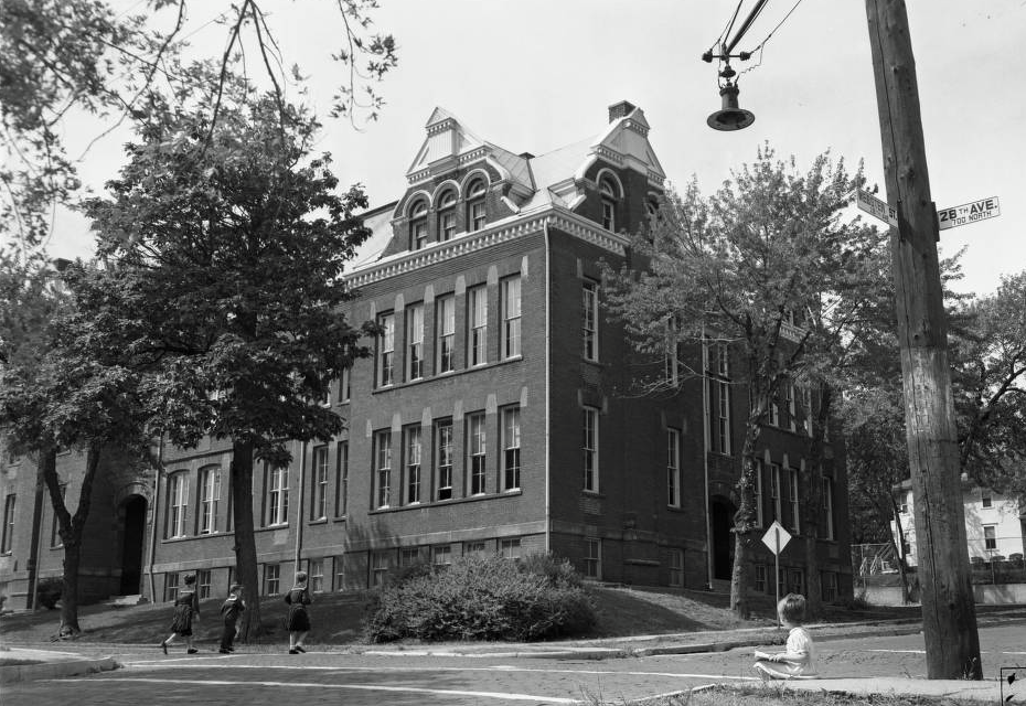 The Webster School was built in 1888 at 616 North 28th Street. It was demolished to make room for a parking lot at the Saint Joseph Creighton University Hospital in Omaha, Nebraska, in the early 1970s. Pic courtesy of Durham Museum.