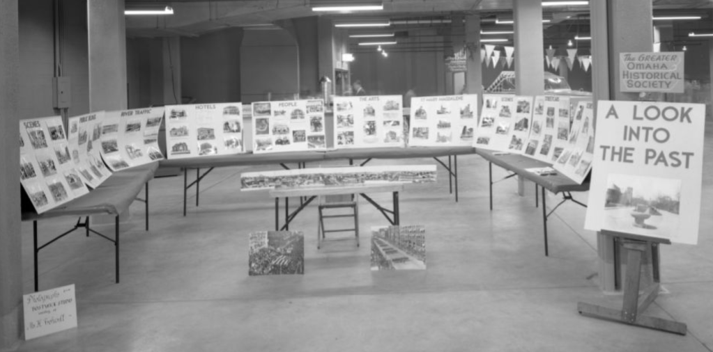 This is a pic of a 1959 presentation by the Greater Omaha Historical Society at the Omaha Civic Auditorium. Pic courtesy of the Durham Museum.