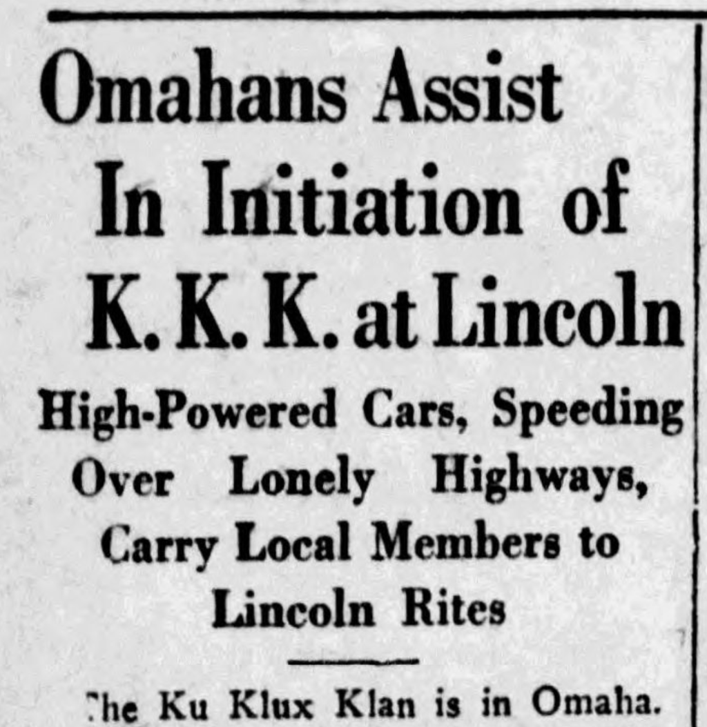 A History of the Ku Klux Klan in Omaha